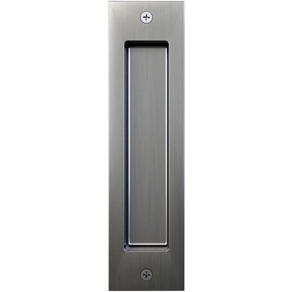 Sliding Door Flush Pull, 8 Inches, Satin Stainless Steel by Stone Harbor Hardwar