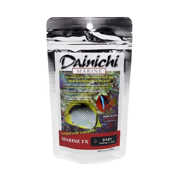 Dainichi Marine Fish Food - Marine FX Sinking Baby Pellet - 2 oz