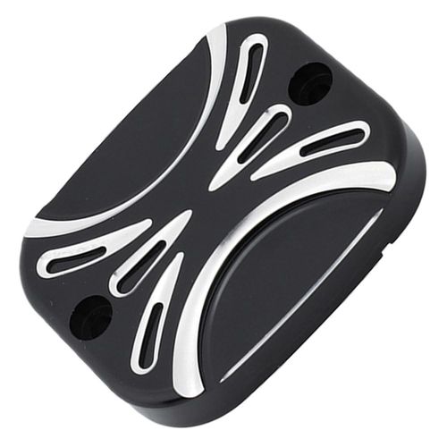 RAGBUSCLE Front Rear Brake Master Cylinder Cover, Motorcycle Brake Master Clutch Cylinder Covers, Front Brake Reservoir Master Cylinder Cover, Compatible with Harley Dyna Softail Silver