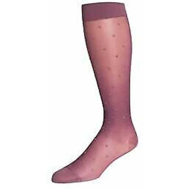 Dr Comfort Rejuva Plum Sheer Dot Knee High 15/20 Women's Medium