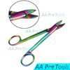 Rainbow/Multi 5-Crown Bee Bee Scissors 4.5" Straight Dental Surgical Instruments