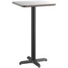 24" Square White Birch Laminate Table Top With Base -Bar Height Restaurant Table