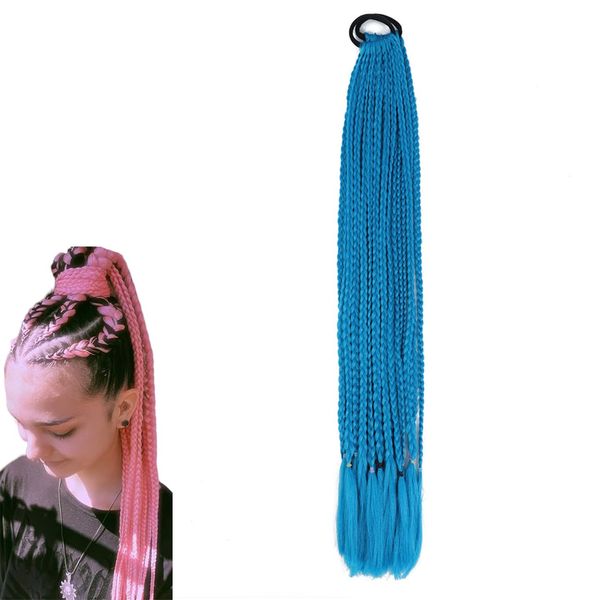 prinfantasy Crochet Passion Twist Hair Braids Extensions Synthetische Passion Twist Häkelhaar Blue, BZ148