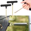 Zovator 2 PCS Trampoline Spring Pull Tool Kit, Trampoline Spring Tool Puller Hook Trampoline Peg Puller with Plastic Handle for Jumping Trampoline Spring Installation