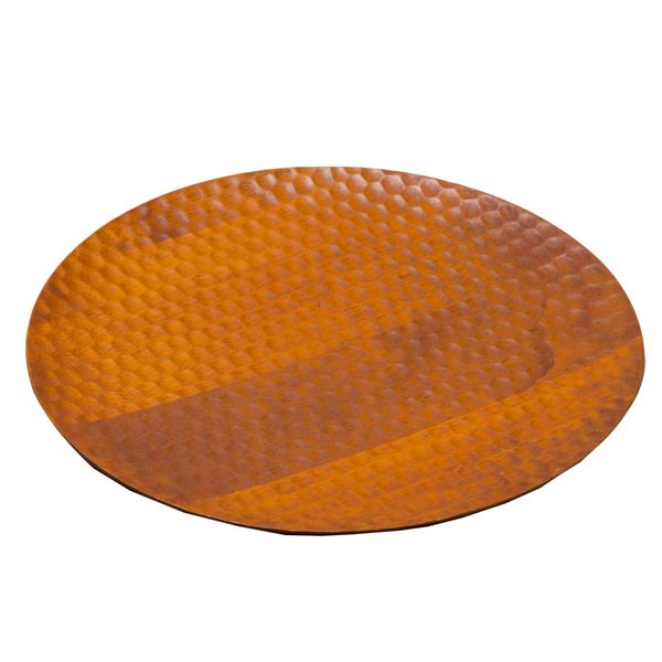 Swanson Shoji TH801-30 Round L Wooden DD Plate Light Brown Approx. Diameter 11.8 x Height 0.8 inches (30 cm) x Height 0.8 inches (2 cm) Commercial Use Serving Board Beehive Carving