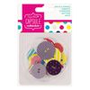 Chipboard Buttons (24pcs) - Capsule - Spots & Stripes Brights