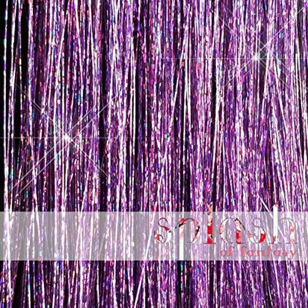 40" Fairy Hair Tinsel 100 Strands (Sparkle Amethyst)