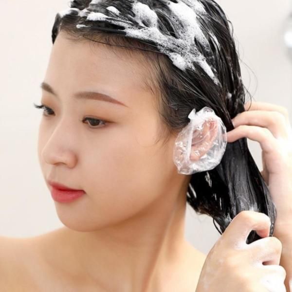 Ear Cover Vinyl 100 Ear Cap Hair Cap Disposable Shower Waterproof Plug Beauty Salon Dyeing Perm Cover Ear Cap