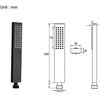 Housler Matt Black Square Shower Head