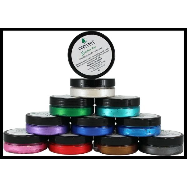 Chestnut Quick Drying Metallic Wax for Wood Rainbow Colours 50g (Lilac)