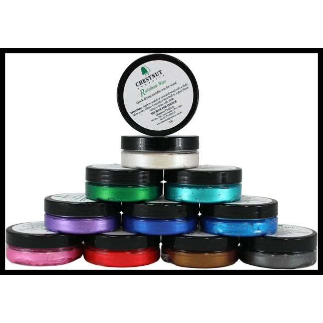 Chestnut Quick Drying Metallic Wax for Wood Rainbow Colours 50g (Lilac)