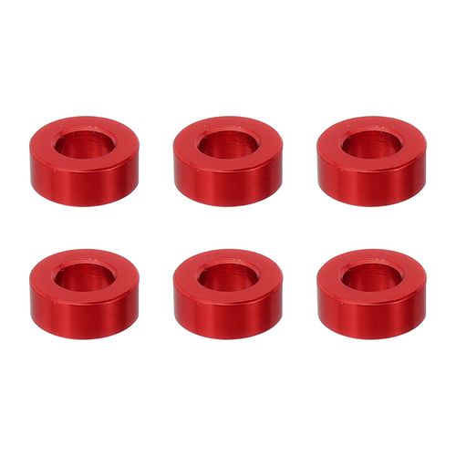 PATIKIL Aluminum Spacer, 6Pcs, Red, Round Head, M5, 5.2mm ID x 10mm OD x 4mm L