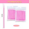 200Pcs Disposable Eyelash Brushes, Pink Micro Brushes, Applicator Eyelash Brushes for Eyelashes Extensions