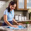 16" x 16" Economy All Purpose Microfiber Towels - 50 Pack - Reusable Wash Cloths, Dust, Kitchen, Car, Shop Rags for Cleaning (Black)