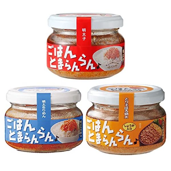 Fukuya Rice and Maranran, Set of 3 Types, Mentaiko, Torisoboro Mentai, Mentai Crepe, Rice and Maranran, Rice and Maran, Rice Accompaniment Bottle, Karisome Heaven