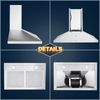 30in Wall Mounted Range Hood 450CFM Kitchen Vent 3-Speed Touch Control New