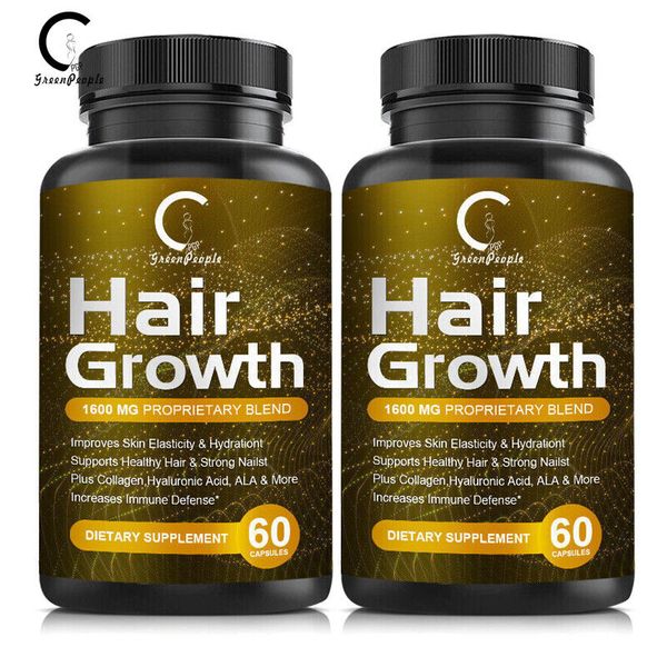 Anti Hair Loss Capsules DHT Blocker Fast Hair Growth Vitamins Pills（2 Pack）