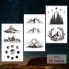 22 Sheets Mountain Temporary Tattoos Stickers
