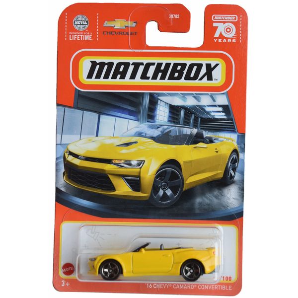 Matchbox '16 Chevy Camaro Convertible, Yellow 33/100