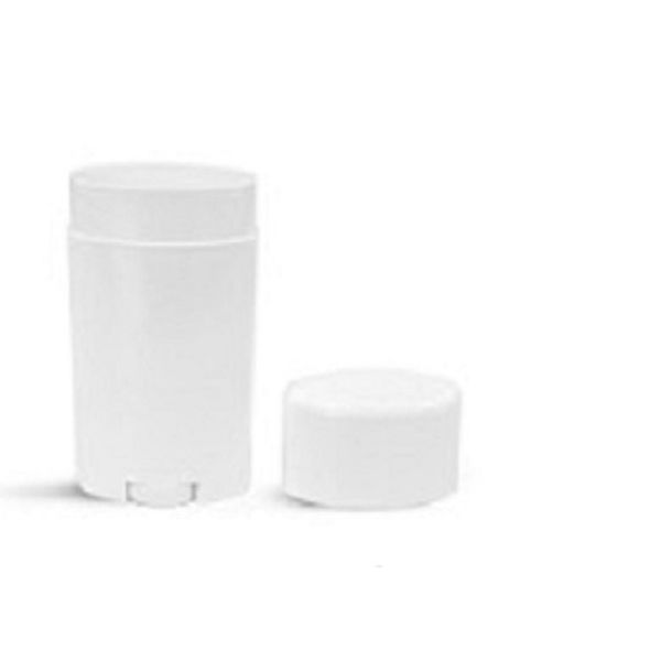 2.650 oz White Lotion bar / Deodorant Tubes - w/caps - 12 SETS