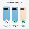 kwmobile Case Compatible with Google Pixel 9 Case - Soft Cover Compatible with Google Pixel 9 Pro Cover - Wireless Charging White Matte
