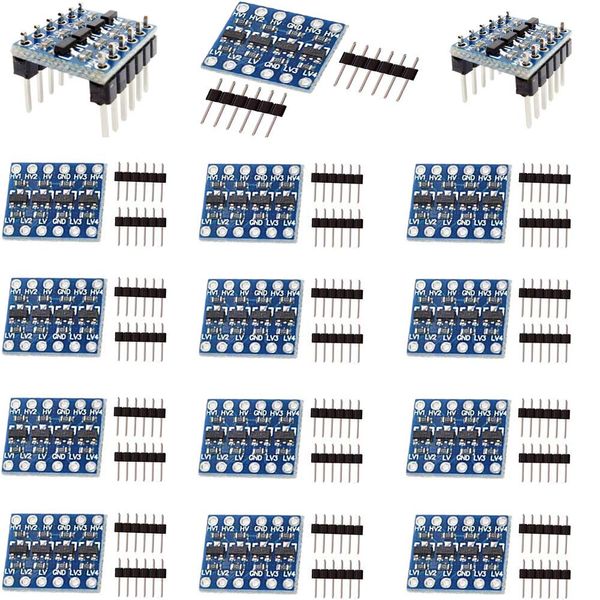 RUNCCI-YUN 15x 4-Kanal Pegelwandler Logic Level Converter Shifter 4 Kanal Pegelwandler I2C IIC BiDirektional 5V~3.3V für Arduino Raspberry Pi Mikrocontroller