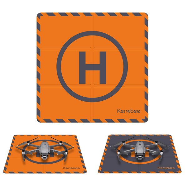 KENOBEE 50cm(20") Drone Landing Pad, Fast-Fold Double-Sided Waterproof Portable Helipad for DJI Mini 3 Pro, Mavic 3, Mavic Air 2/2S, Mavic Mini 2, Mavic 2 Pro/Zoom, DJI FPV, Drone Accessories,