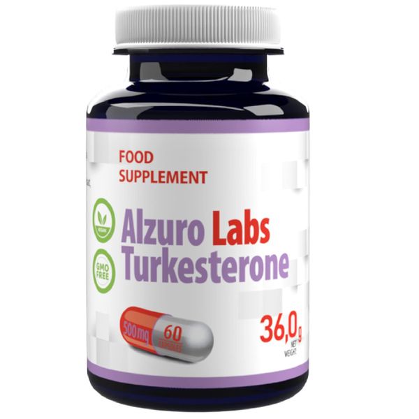 Turkesterone 10,000mg Equivalent (Ajuga Turkestanica Extract 20:1 500mg) 60 Vegan Capsules, 3rd Party Lab Tested, High Strength Supplement