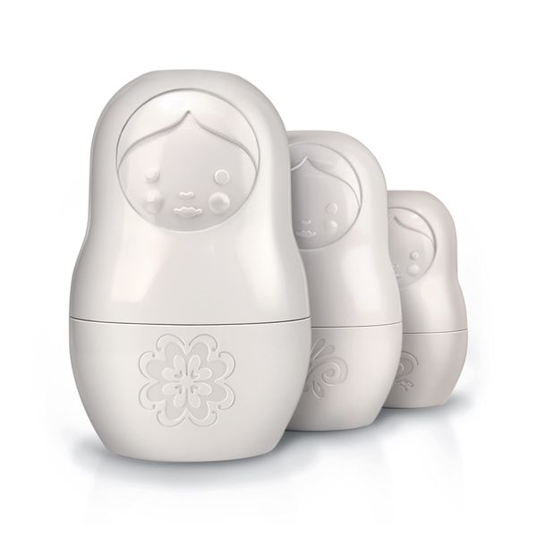 Genuine Fred Matryoshka Measuring Cups, Set of 6, White