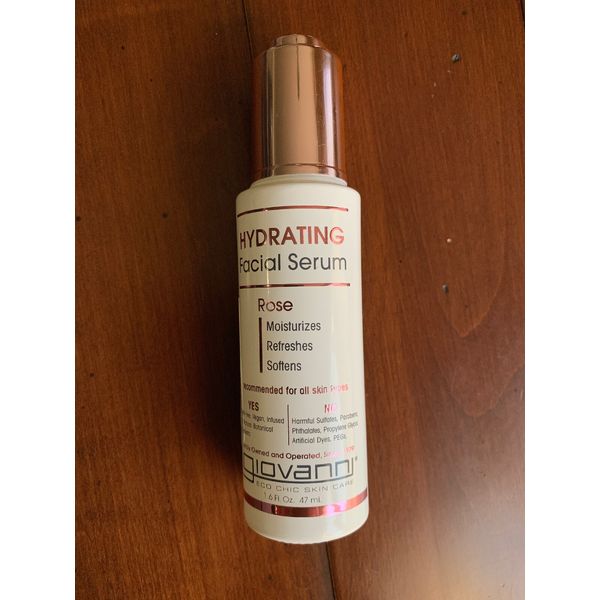 Giovanni Rose Hydrating Facial Serum Moisturizes Refreshes Softens 1.6 FL OZ