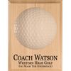 Golf Coach Gift Plaque - Signable by Team, Solid Wood