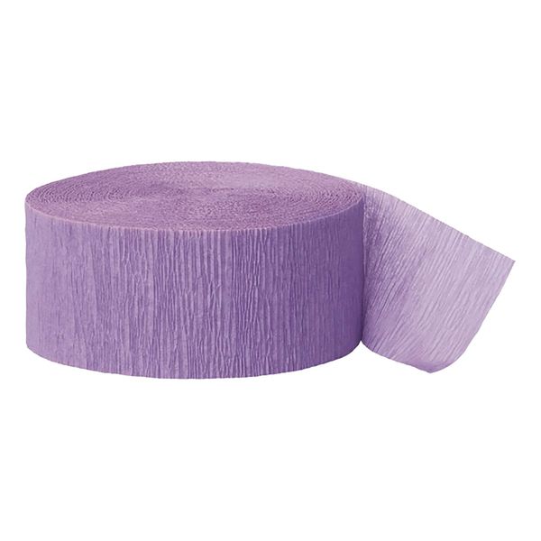 Unique Party Crepe Streamer Roll (81ft) (One Size) (Lavender)