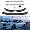 Front Bumper Lip Spoiler Splitter Boby Kit+ Strut Rods For Chrysler 300 SRT8 US