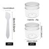 Small Plastic Containers with Lids 4PCS 20ml Wide Mouth Travel Pots for Toiletries Leakproof Sample Jars for Creams, Lotion, Cosmetics, Glitter Nail Art, Transparent
