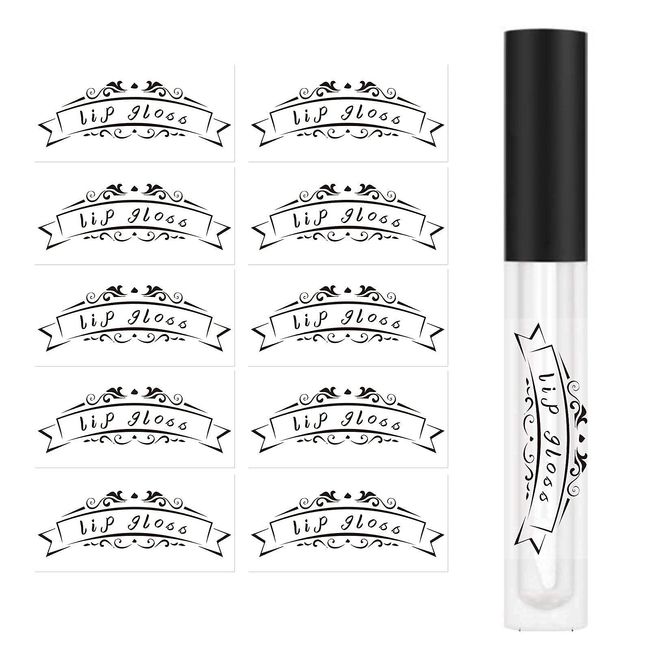 Lip Gloss Tube Stickers,2x1 Inch Clear Roller Bottles Stickers,Waterproof Label for Personalized DIY Lip Gloss Bottle,200 Pcs Per Pack