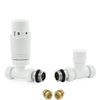 Hot Flow | Cascade Modern Straight TRV Thermostatic Radiator Valve 10mm Compression (White)
