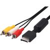 RCA Audio Video AV TV Cable Lead Wire Composite, Compatible with Sony PS1 | PS2 | PS3