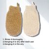 PPHAO - Bath Gloves for Shower - Organic Bath Mitts Washcloths - Bath Sponges for Shower - Bath Gloves Exfoliating for Women and Men - Body Scrubbers for Use in Shower - Ramie and Jute Fiber - 2 Pack