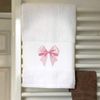 Azeeda 'Pink Bow' Hand/Guest Towel (TL00073021)