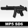 MP5 SD6 Machine Gun compatible with toy brick minifigures