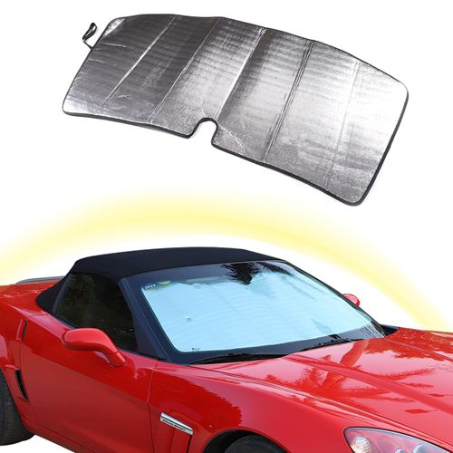 Car Windshield Sunshade Compatible with Chevrolet Corvette C6 2005-2013 Custom Windshield Sunshade UV Rays Sun Visor Protector (1 Piece)