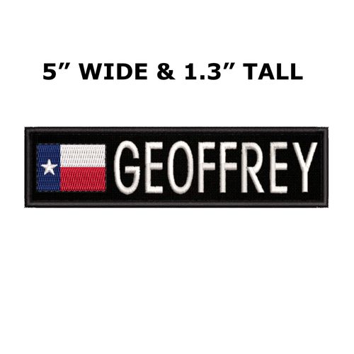 Custom Personalized Your Name Texas Flag Embroidered Premium Patch DIY Iron-on or Sew-on Decorative Badge Emblem Vacation Souvenir Travel Gear Clothes Appliques