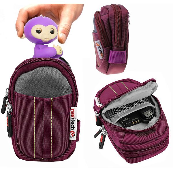 Navitech Purple Pouch Compatible with The WowWee Fingerlings Monkey