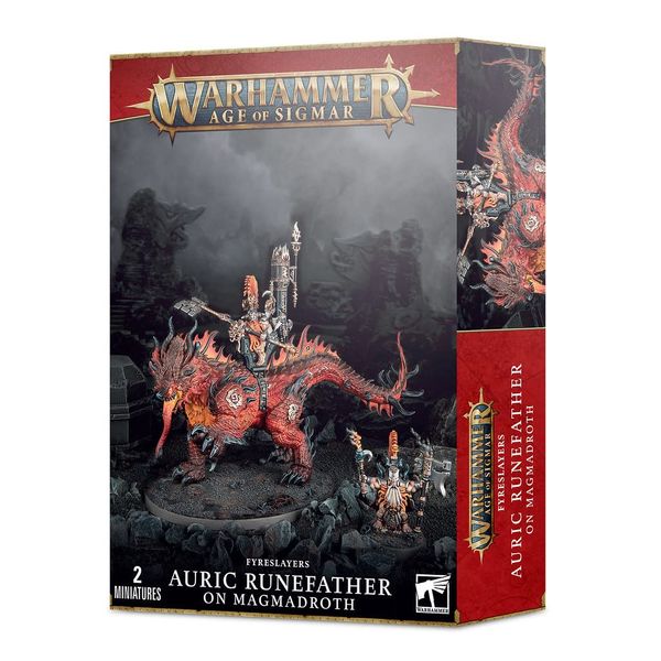 Games Workshop Warhammer AoS - Fyreslayers Runefather on Magmadroth