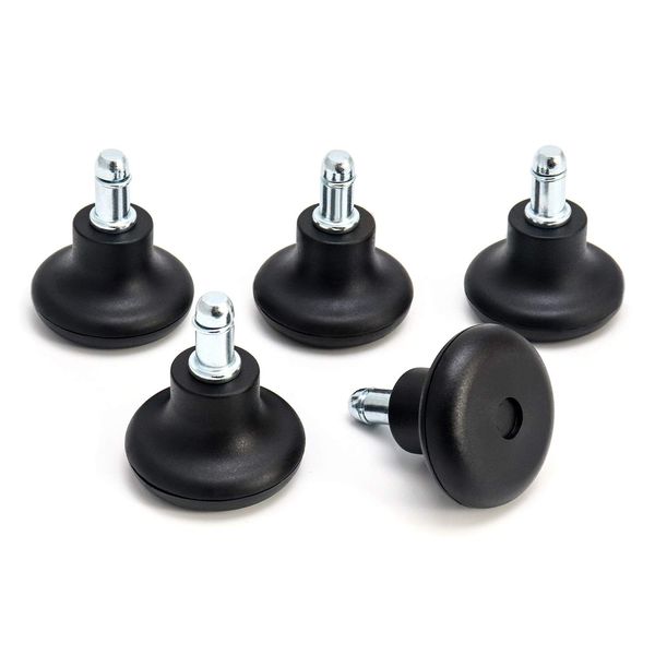 QWORK® 2” Office chair feet , Carpet Chair Casters , Replacement Office Chair Swivel Caster Wheels to Fixed Stationary Castors , 5Pcs