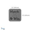 My Scratch Offs 1.5 Inch Silver Square Match 3 & Win Scratch Off Label Stickers - 250 Pack