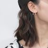 Rockyu Earrings, Men's, Ring, Gold Ring, Stainless Steel, Women's, Popular, Dangle, Adult, Hoop Earrings, Stars, Star Earrings, Set of Both Ears, Small Face, Power, Fashion Accessories, Stainless Steel