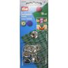 Prym Cover Buttons Brass Silver col Without Tool, 323151 15 mm