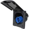 CEE External Socket Inlet Socket Built-in Socket Caravan Motorhome 220 V - 250 V ABL Magnetic Lid Black