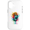 iPhone 16 Dripping Paint Microphone Mic Singer Podcast Host Podcaster Case